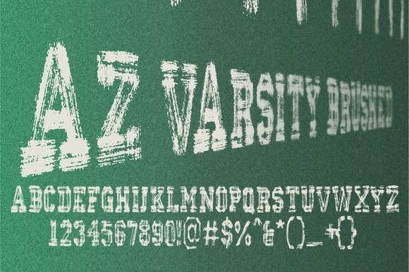 AZ Varsity Brushed Font Download for Desktop