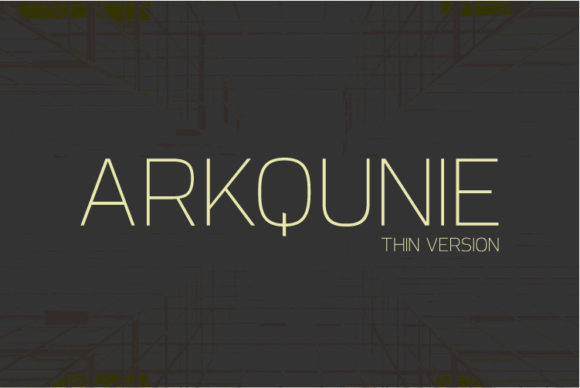 Arkqunie Thin Font Download for Desktop