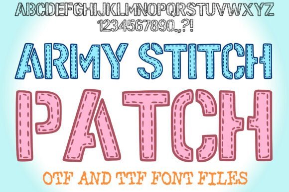 Army Stitch Patch Font Download for Desktop