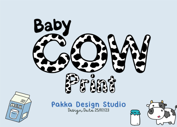Baby Cow Print Font Download for Desktop