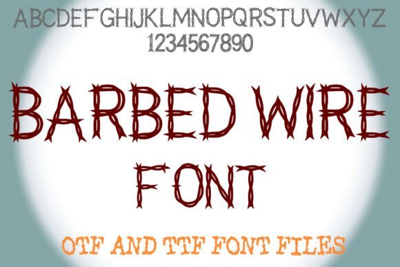 Barbed Wire Font - Featured Image