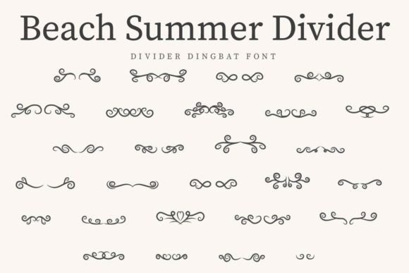 Beach Summer Divider Font Download for Desktop