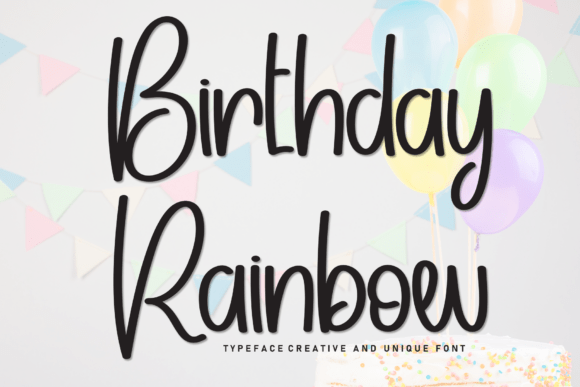 Birthday Rainbow Font Download for Desktop