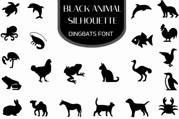 Black Animal Silhouette Font Download for Desktop