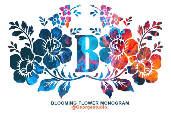 Blooming Flower Monogram Font Download for Desktop