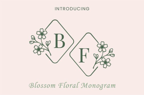 Blossom Floral Monogram Font Download for Desktop