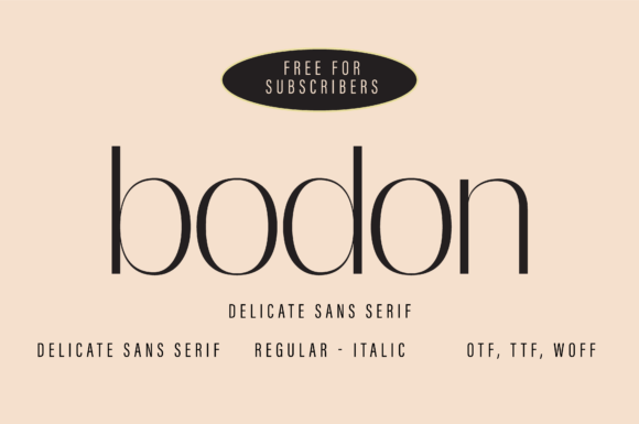 Bodon Font Download for Desktop