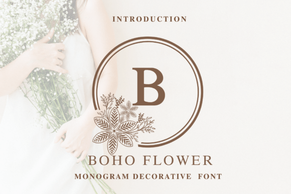 Boho Flower Monogram Font Download for Desktop