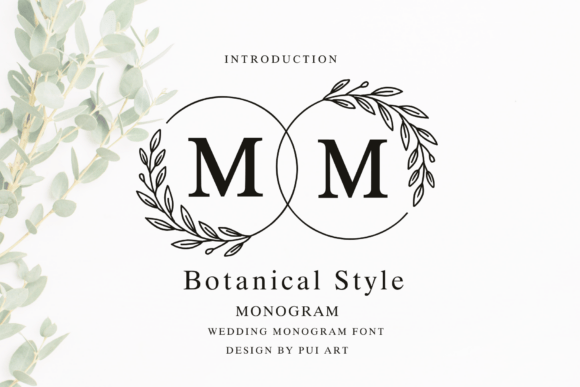 Botanical Style Monogram Font Download for Desktop