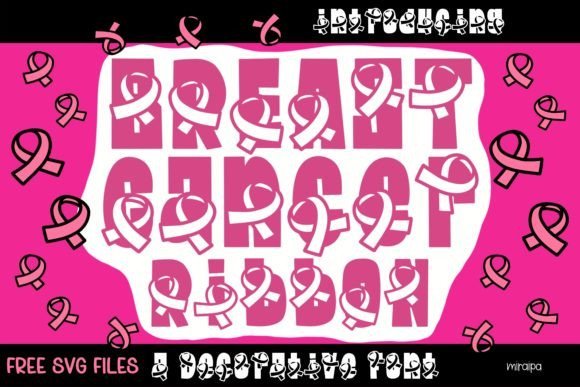Breast Cancer Ribbon Font - Featured Image