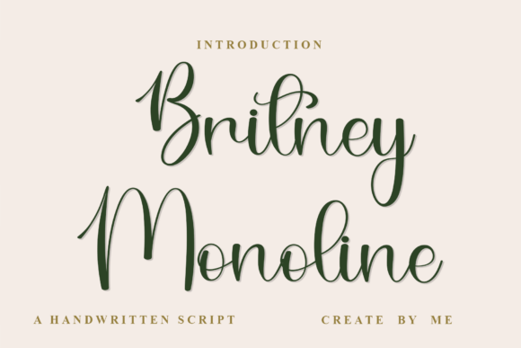 Britney Monoline Font Download for Desktop