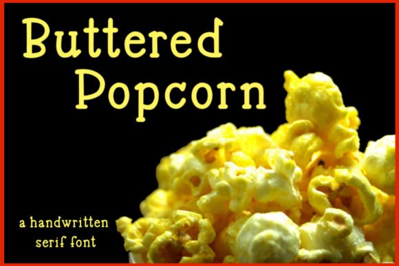 Buttered Popcorn Font - Featured Image