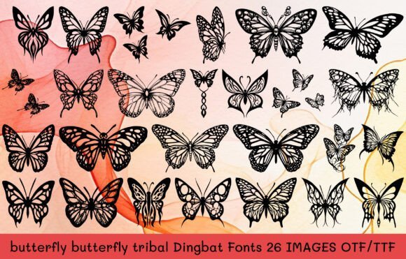 Butterfly Butterfly Tribal Font Download for Desktop