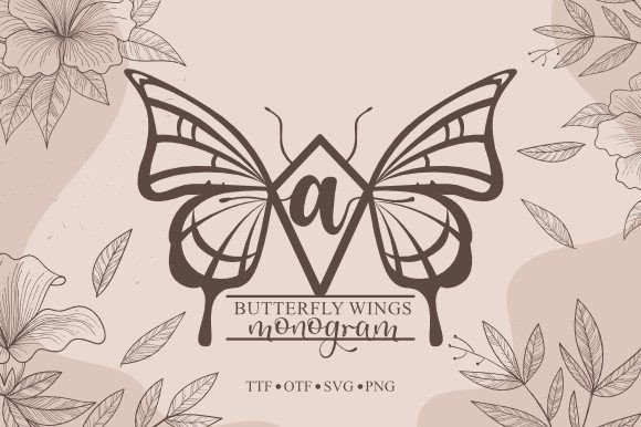 Butterfly Wings Monogram Font Download for Desktop