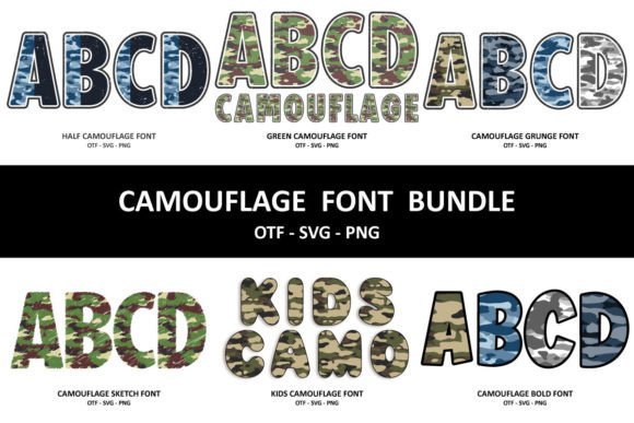 Camouflage Bundle Font Download for Desktop