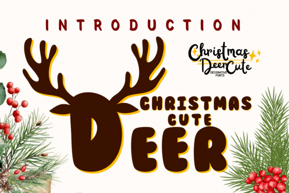 Christmas Cute Deer Font - Featured Image