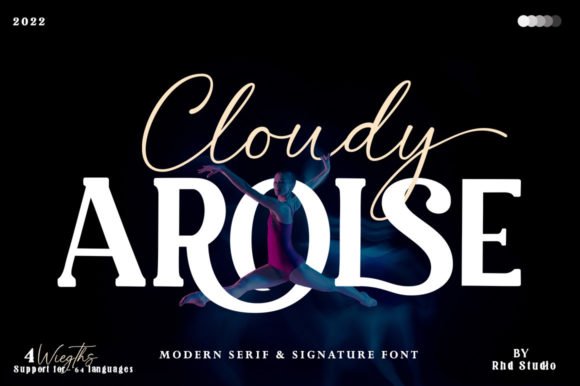 Cloudy Arolse Font - Featured Image