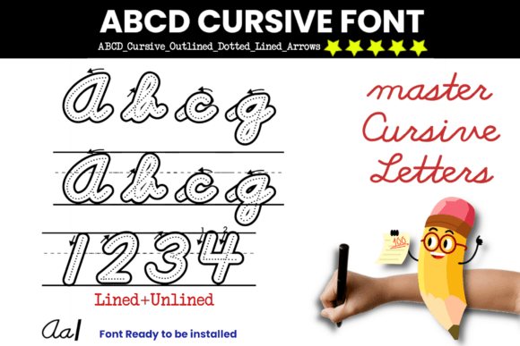 Cursive Handwriting Dotted Font Download for Desktop