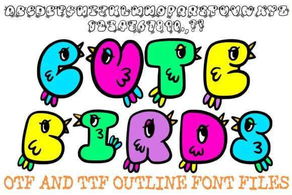 Cute Birds Font Download for Desktop