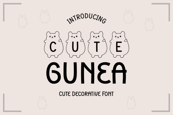 Cute Gunea Font - Featured Image