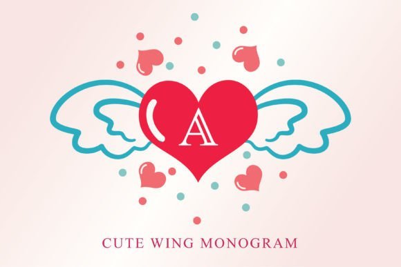 Cute Wing Monogram Font - Featured Image