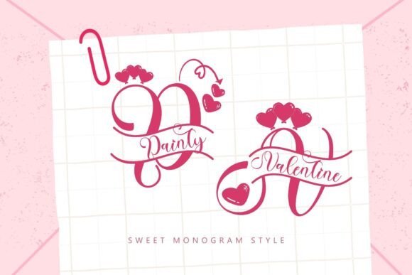 Dainty Valentine Monogram Font - Featured Image