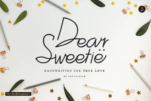 Dear Sweetie Font - Featured Image