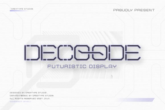 Decoode Futuristic Display Font Download for Desktop