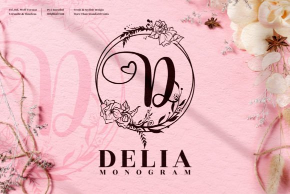 Delia Monogram Font Download for Desktop