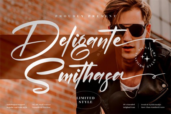 Deligante Smithasa Font - Featured Image