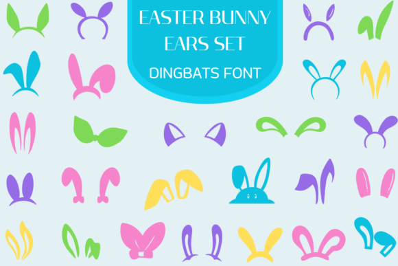 Easter Bunny Ears Set Font Download for Desktop