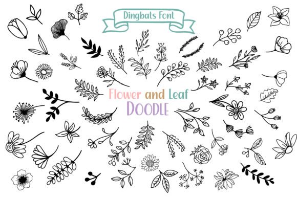 Flower and Leaf Doodle Font Download for Desktop