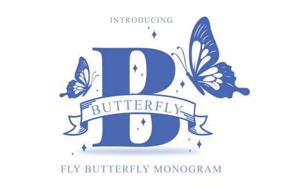 Fly Butterfly Monogram Font - Featured Image