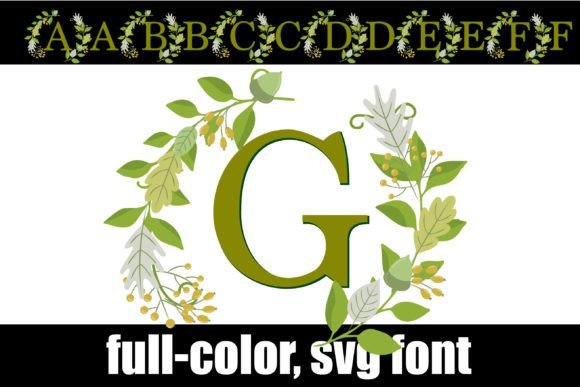 Gather Green Monogram Font - Featured Image
