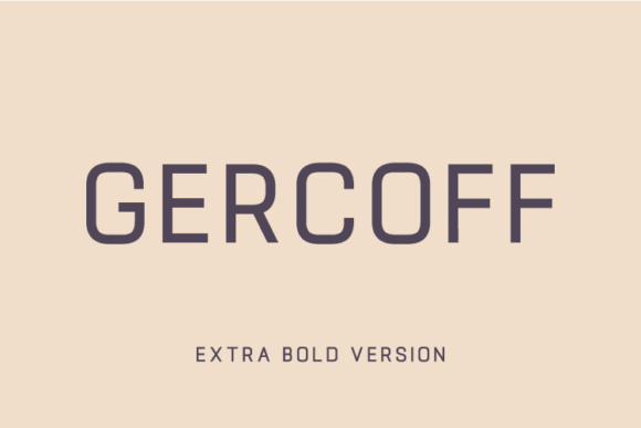 Gercoff Extra Bold Font Download for Desktop