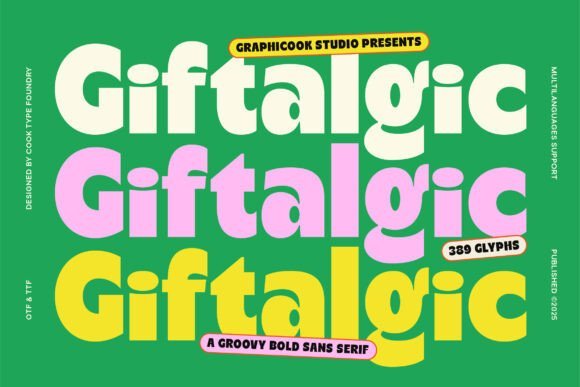 Giftalgic Font - Featured Image