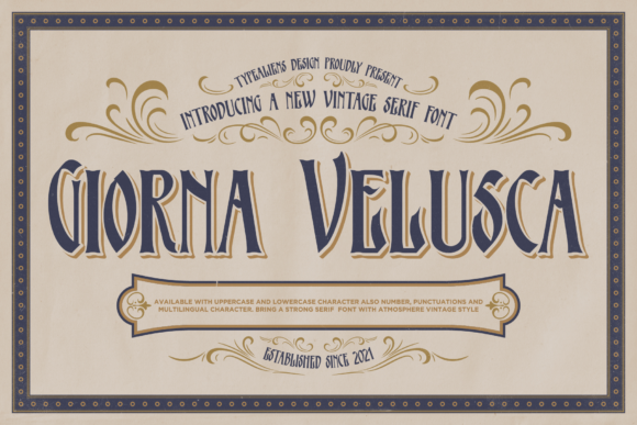 Giorna Velusca Font - Featured Image
