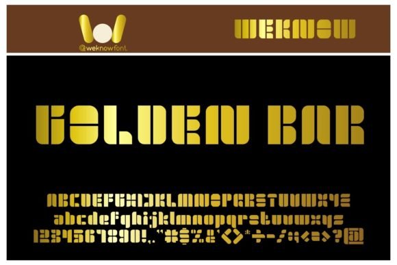 Golden Bar Font - Featured Image