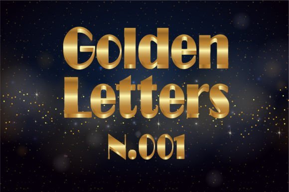 Golden Letters N.001 Font Download for Desktop