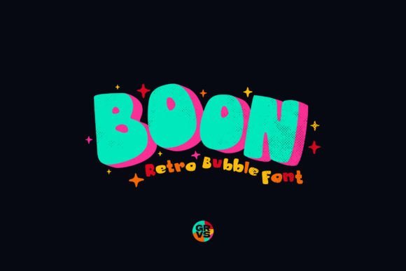 Grvs Boon Retro Bubble Display Font - Featured Image