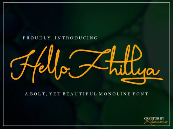 Hello Fhillya Font - Featured Image
