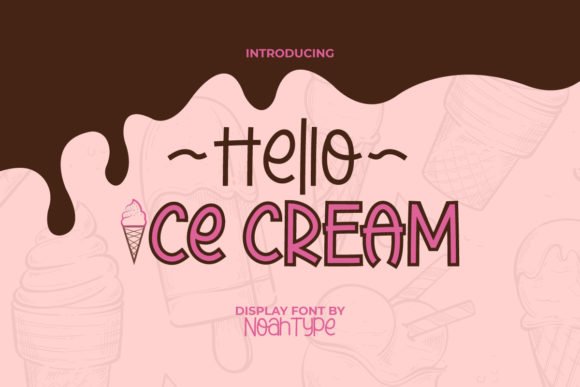 Hello Ice Cream Font - Featured Image