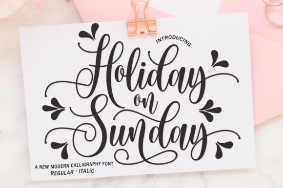 Holiday on Sunday Font - Featured Image