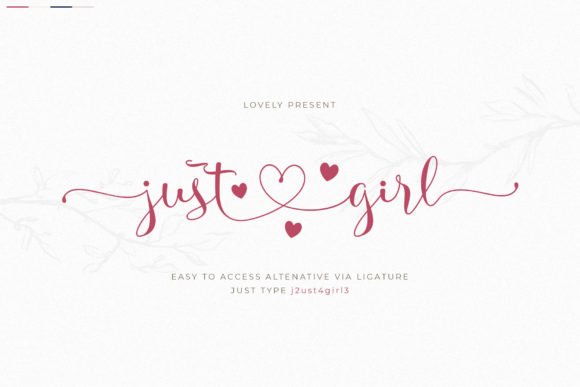 Just Girl Font - Featured Image
