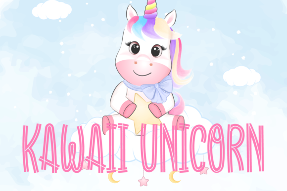 Kawaii Unicorn Font - Featured Image