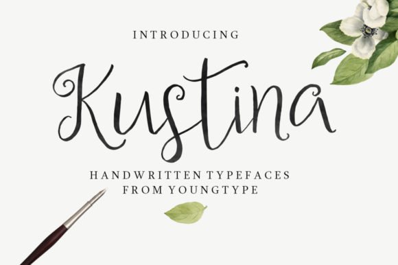 Kustina Script Font - Featured Image