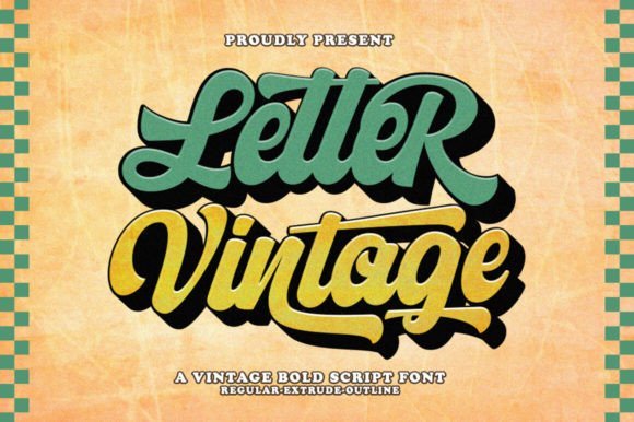 Letter Vintage Font - Featured Image