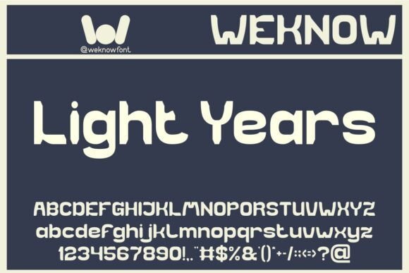 Light Years Font - Featured Image