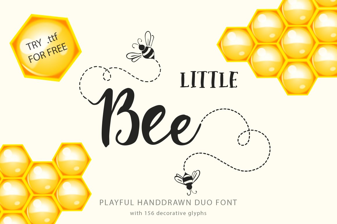 Little Bee Duo Font - Featured Image