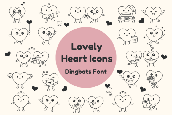 Lovely Heart Icons Font - Featured Image